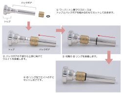 画像2: Warburton（ワーバート）Bb＆C管トランペット用バックボア専用ウエイト　 Speak-Easy 　スピーク・イージー　＜難関の音　High D と E♭　出しやすくするパーツ＞【2023年11月改定】